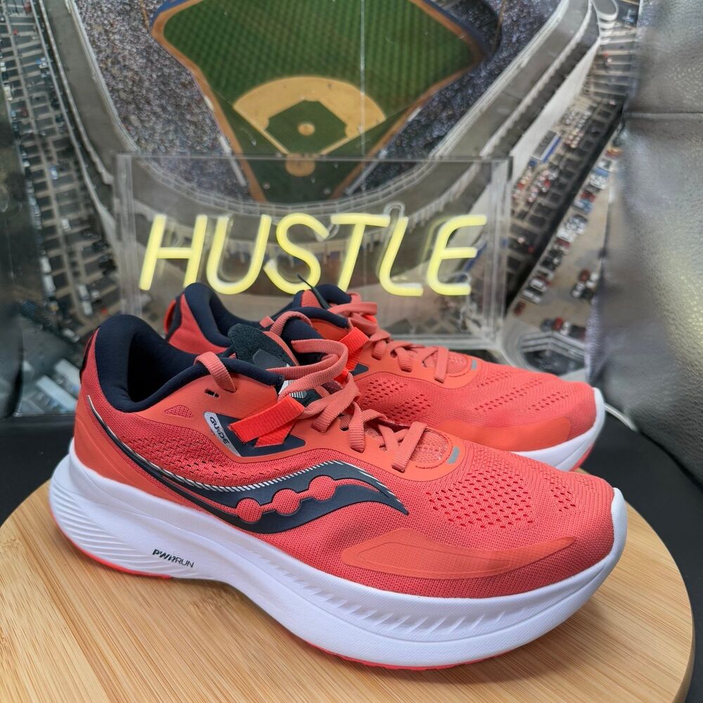 Saucony Guide 15 Running Womens Shoes Sun Orange Sz 8